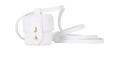 Jacquemus Micro Le Vanity, £80, Accessories, White, Leather, Front view